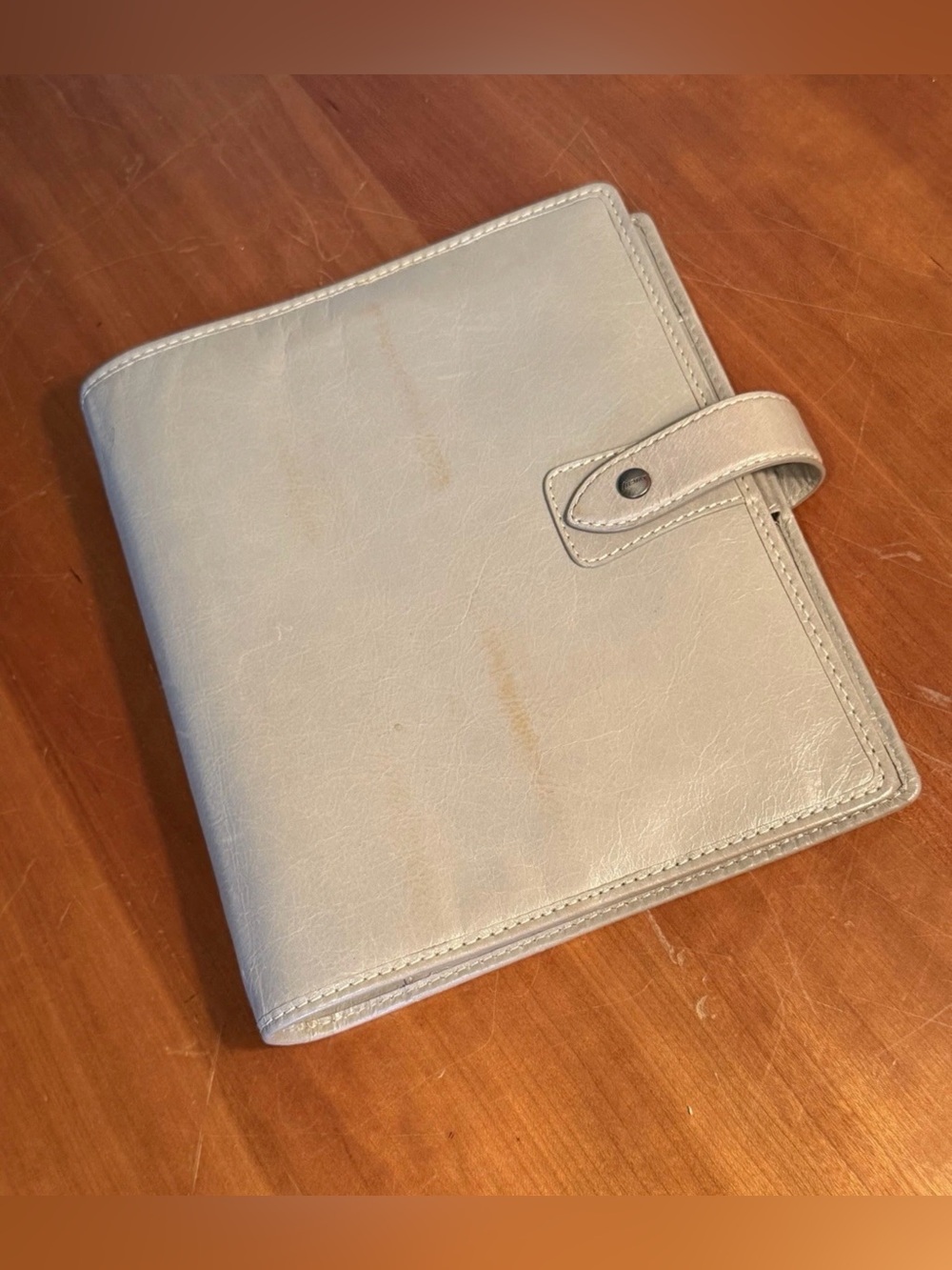 Filofax Malden A5 Organizer Stone Buffalo Leather Organizer 6 Ring Binder